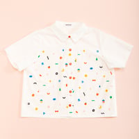Doodle Stitch Blouse - WHITE