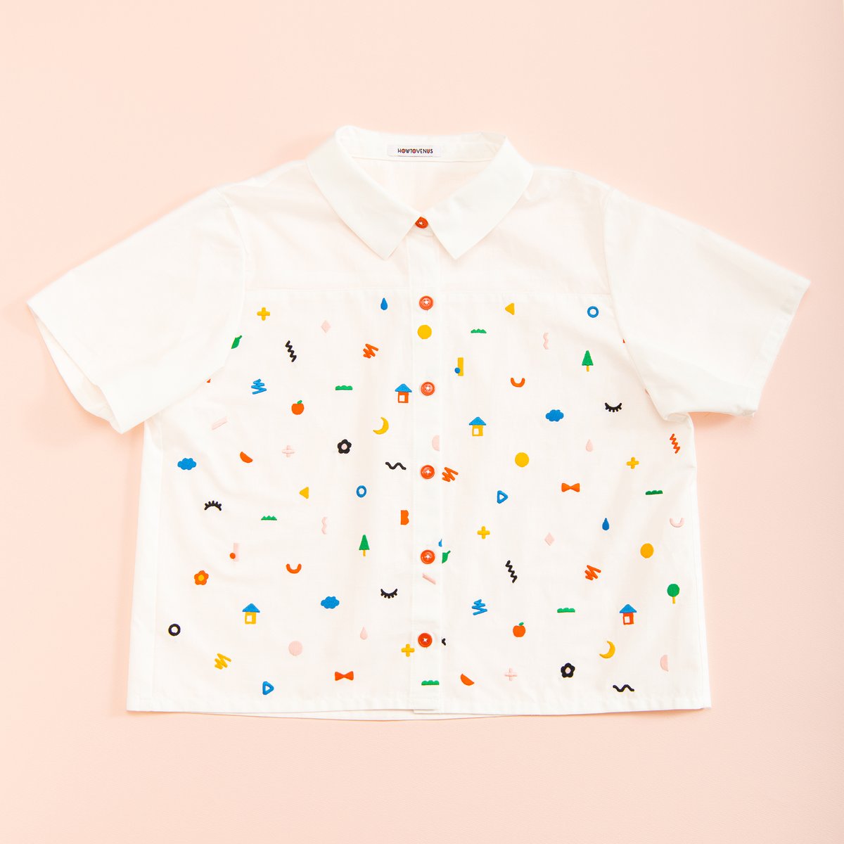 トップス HOWTOVENUS Doodle Stitch Blouse - BLACK Doodle Stitch Blouse - BLACK | HOWTOVENUS