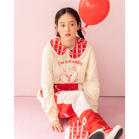 Patchwork Park Pants - RED