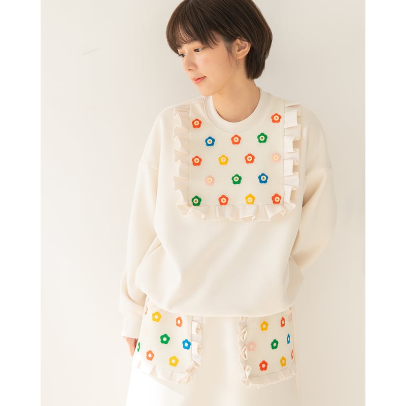 Flower Sweat Skirt | HOWTOVENUS