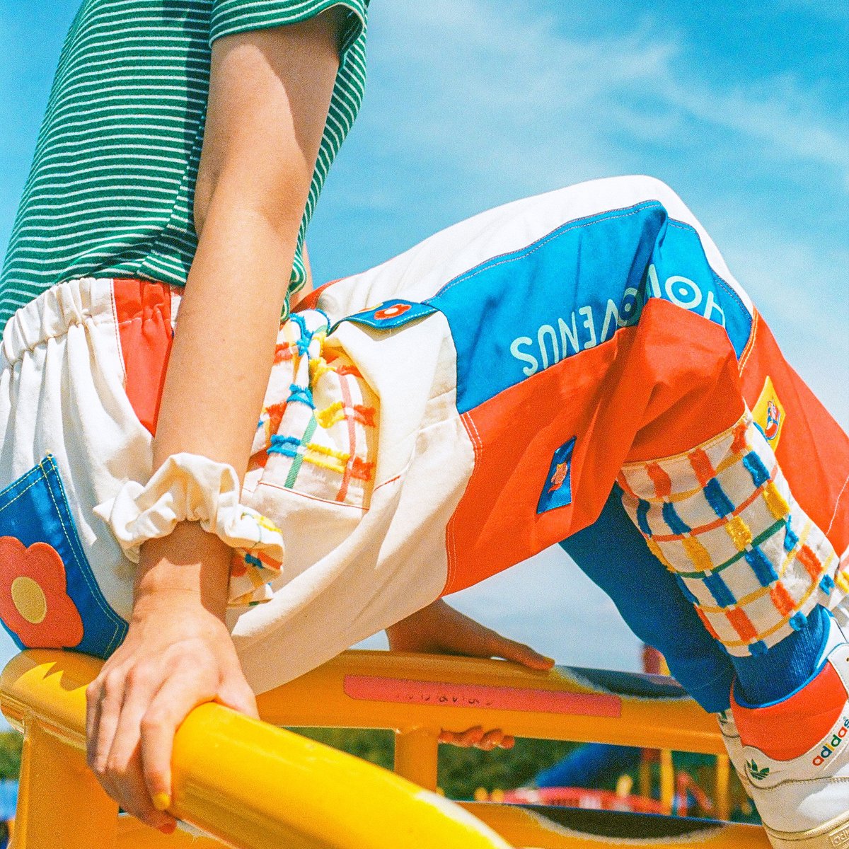 Patchwork Park Pants - COLORFUL | HOWTOVENUS