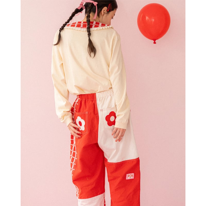 Patchwork Park Pants - RED | HOWTOVENUS