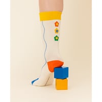 Flower Button Socks