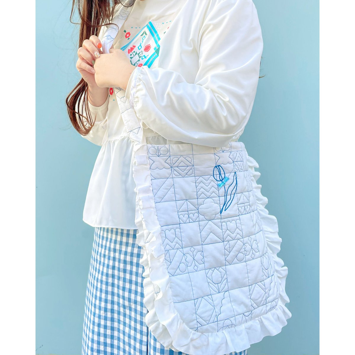 Quilt Tile Bag - BLUE | HOWTOVENUS