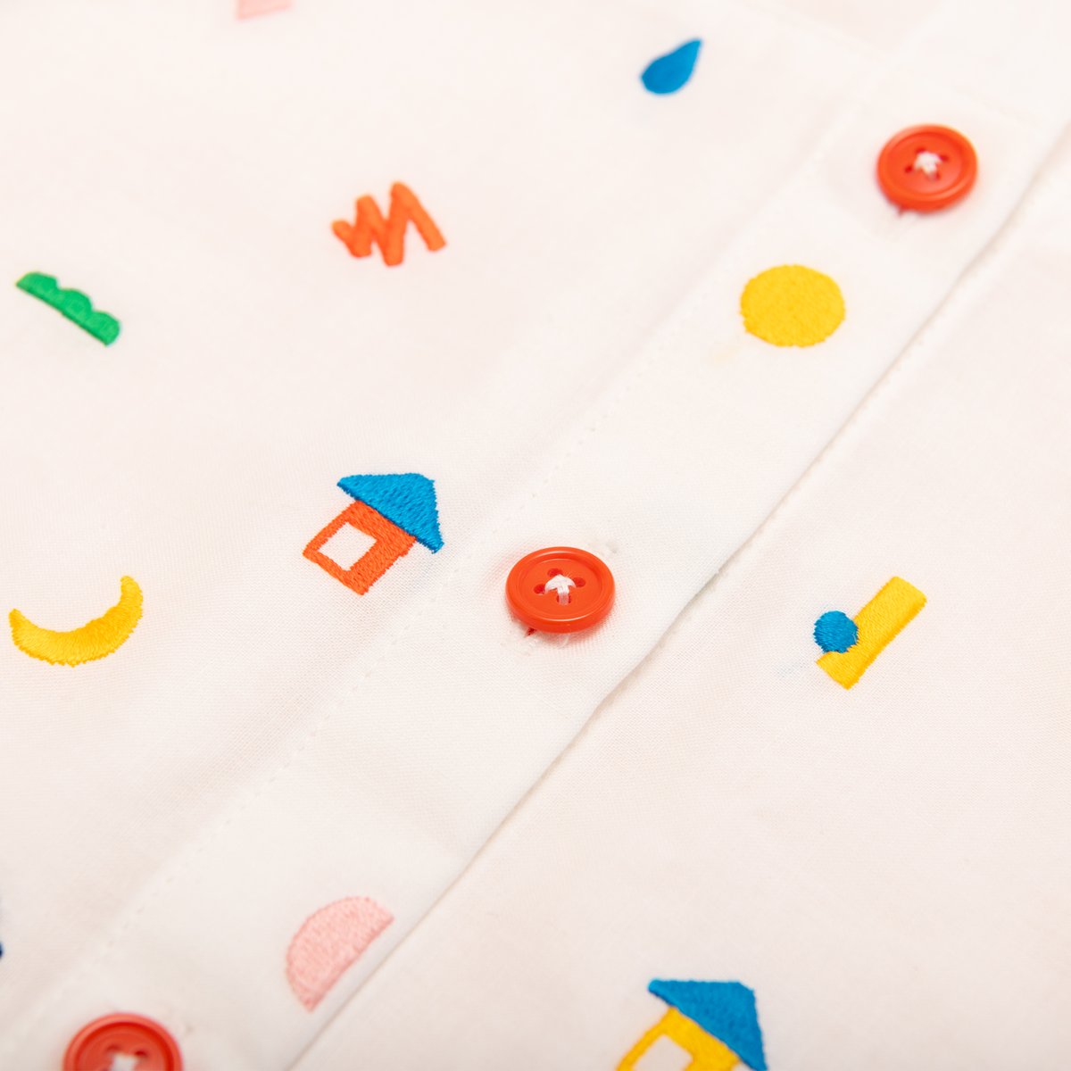 Doodle Stitch Blouse - WHITE | HOWTOVENUS