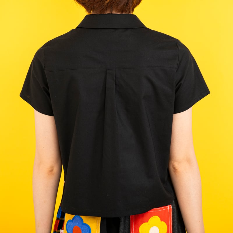 トップス HOWTOVENUS Doodle Stitch Blouse - BLACK Doodle Stitch Blouse - BLACK | HOWTOVENUS