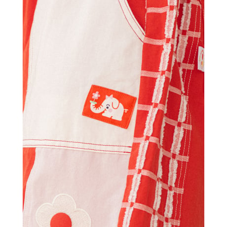 Patchwork Park Pants - RED