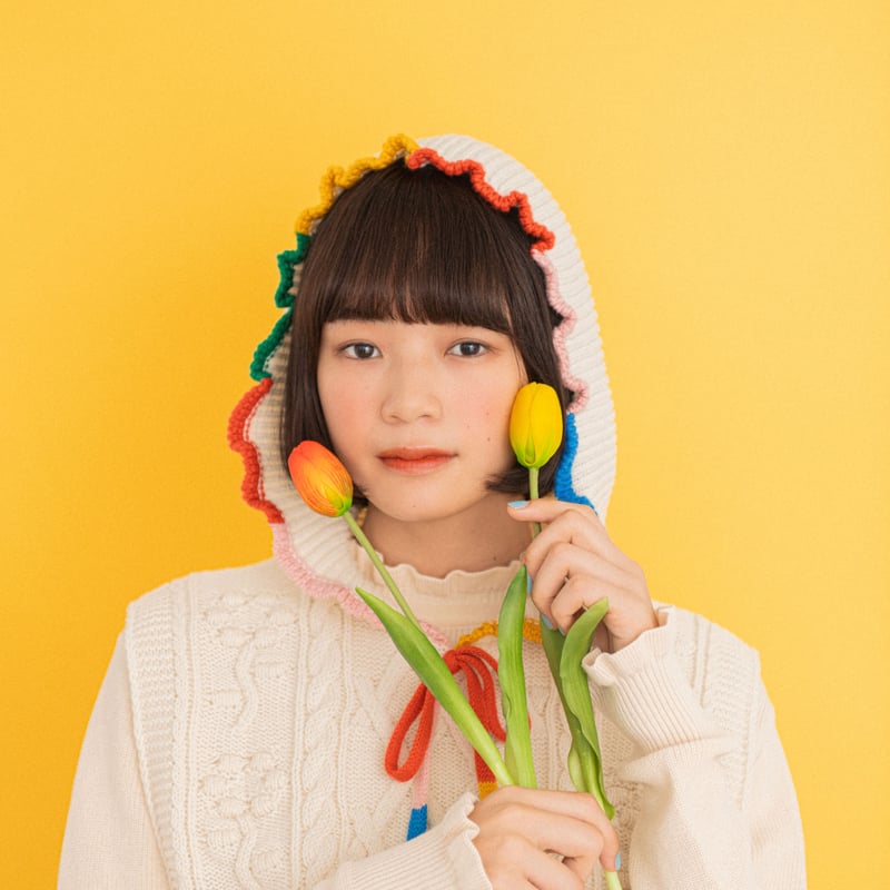 Fuchidori Knit Hood WH/BR | HOWTOVENUS