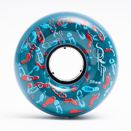 "Footprints" Cruiser Wheels 56mm 76a (Art by NOVOL)