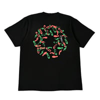 Footprints S/S Tee Shirts (Black) Art by NOVOL