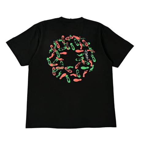 Footprints S/S Tee Shirts (Black) Art by NOVOL