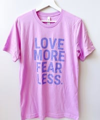 T-shirt「LOVE MORE FEAR LESS」（Lilac&size M）