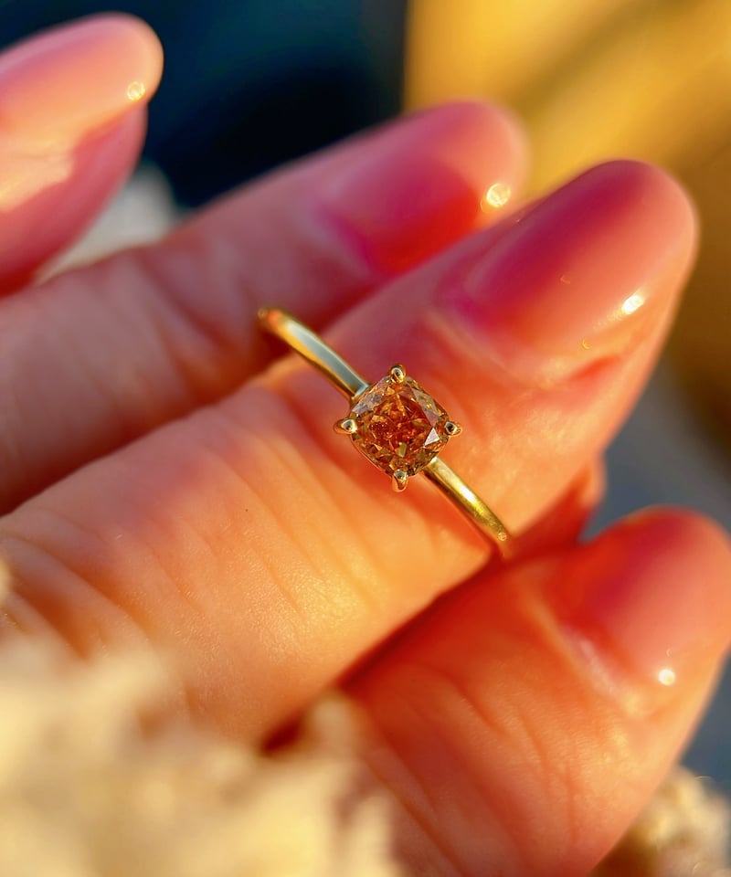 ブラウンダイヤモンド18KYGリング | ELIM STORE