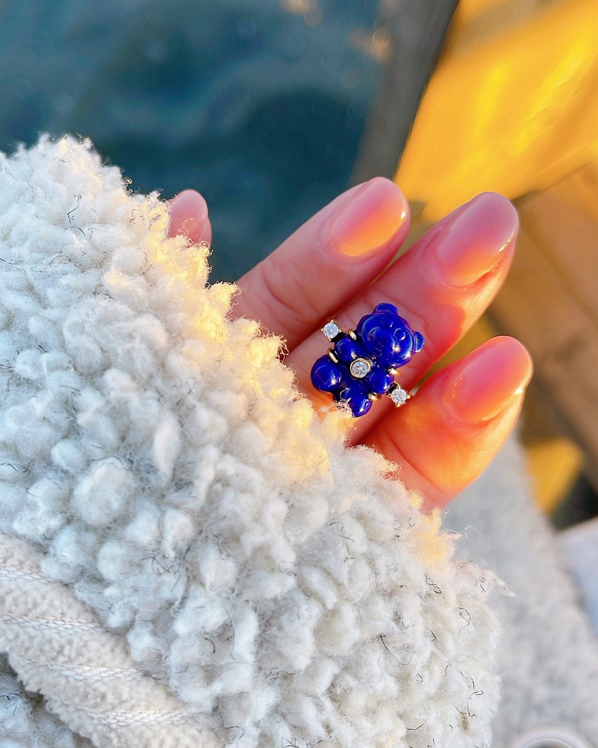 おまとめ）カノエジュエリー　panicum ＆ユーカリ・ポポラスピアス エリムハグベアリング ラピスラズリ | ELIM STORE