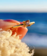 ブラウンダイヤモンド18KYGリング