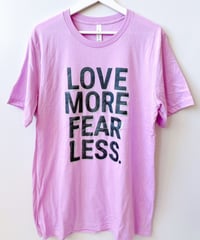 T-shirt「LOVE MORE FEAR LESS」（Lilac&size L）