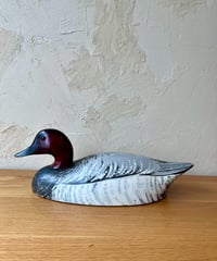 赤い頭の種類の水鳥デコイ