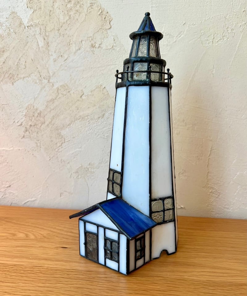 1点モノ　作品名「灯台」ステンドグラス×陶器 1点モノ 作品名「灯台」ステンドグラス×陶器