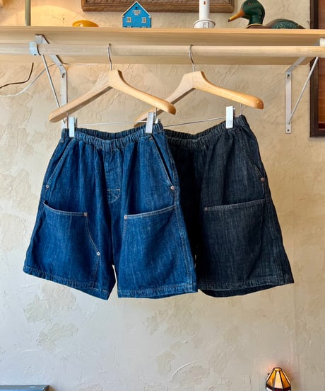RELAX FIT №161  [ Double Knee pocket denim Beachshorts ]