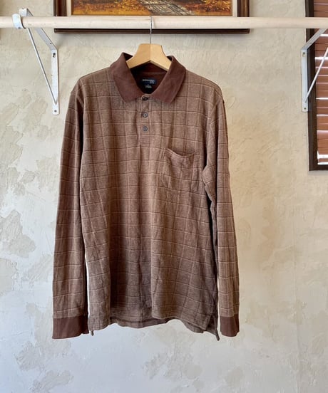 しぶいロングスリーブポロシャツ