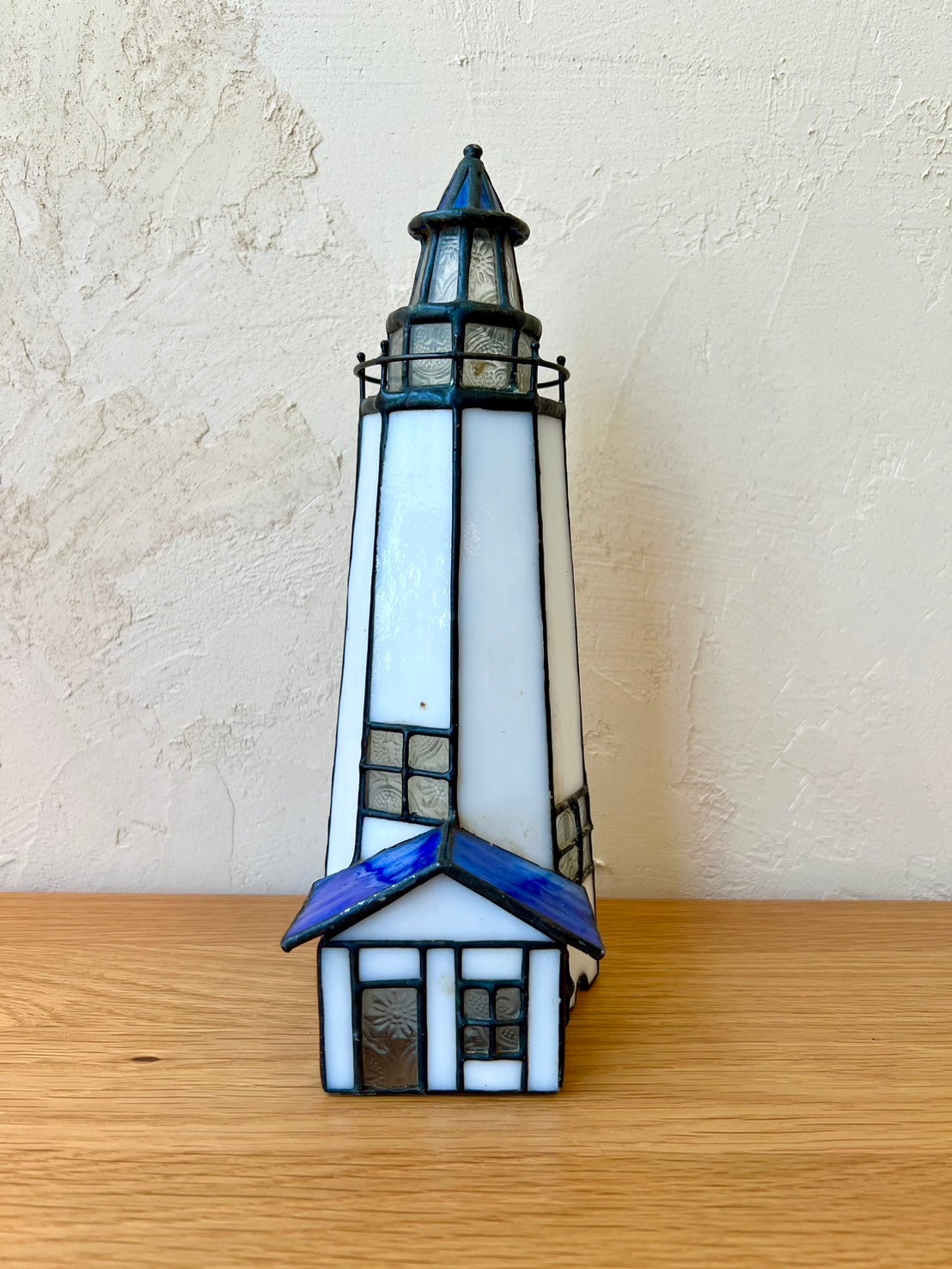 ♯75 手作り感満載な灯台ステンドグラスの置物 | supermarket