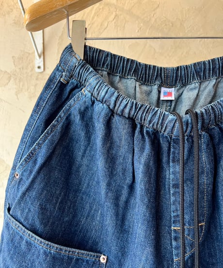 RELAX FIT №161  [ Double Knee pocket denim Beachshorts ]