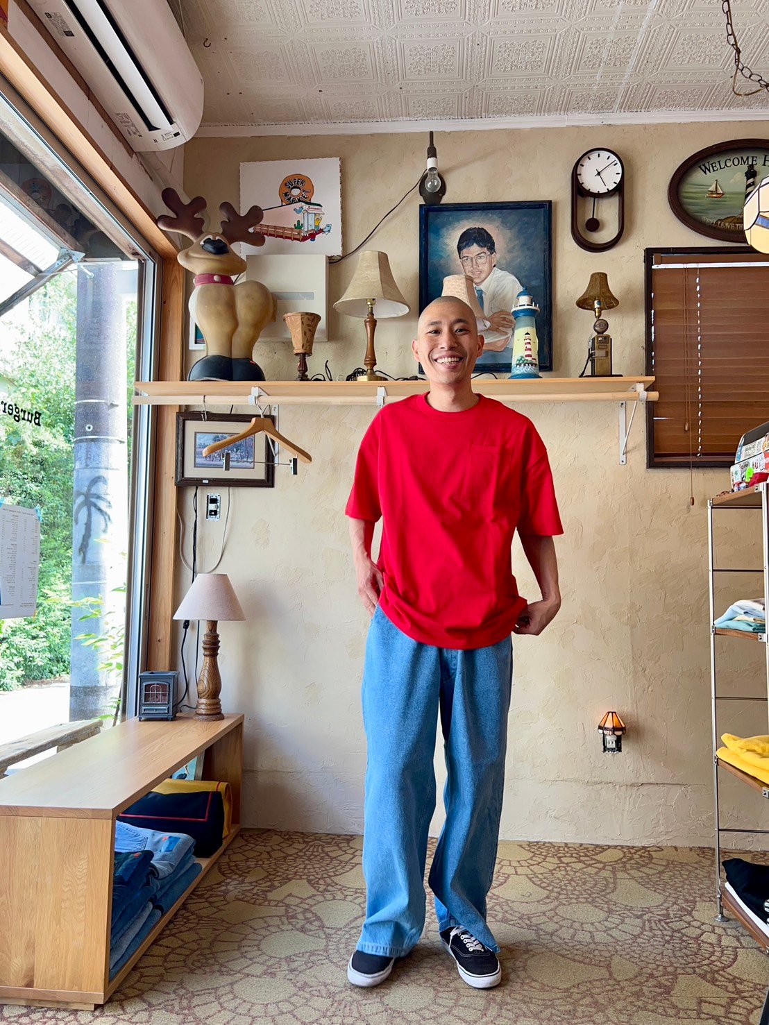RELAX FIT №155 [軍パンの形をした4ポケットデニムパンツ] RELAX FIT №155 [ 軍パンの形をした4ポケットデニムパンツ ぼやぁっと色