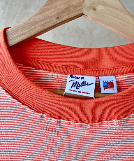 RELAX FIT  №127 [ Miller × Relaxfit  Panel Rib Border tshirt🍊 ]