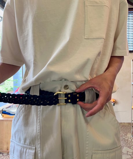 RELAX FIT  №26  [ IMAGEN DE Mexico 🇲🇽 Leather mesh belt ]