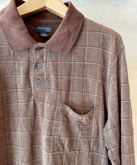しぶいロングスリーブポロシャツ