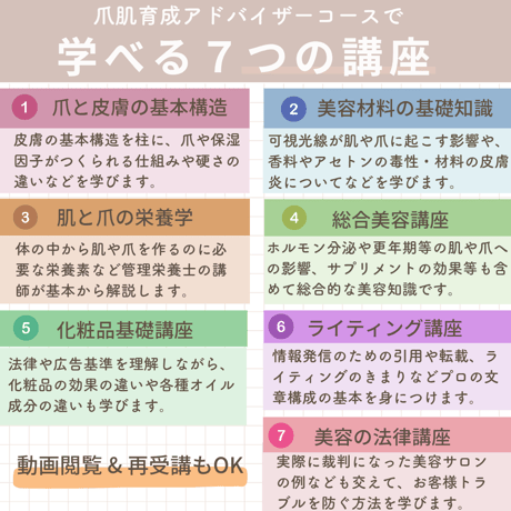 爪肌育成アドバイザー資格コース（テキスト付）