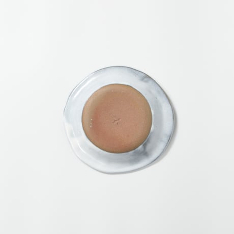 teto ceramic / リムプレート(小) / 白透明釉薬 (実物写真3-381)