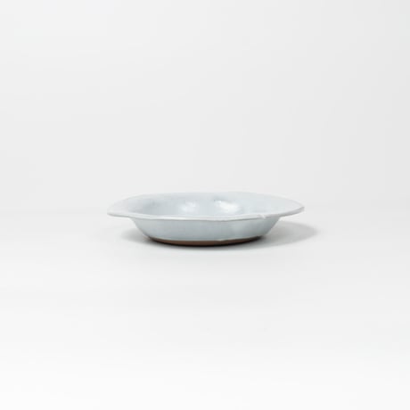 teto ceramic / リムプレート(小) / 白透明釉薬 (実物写真3-271)