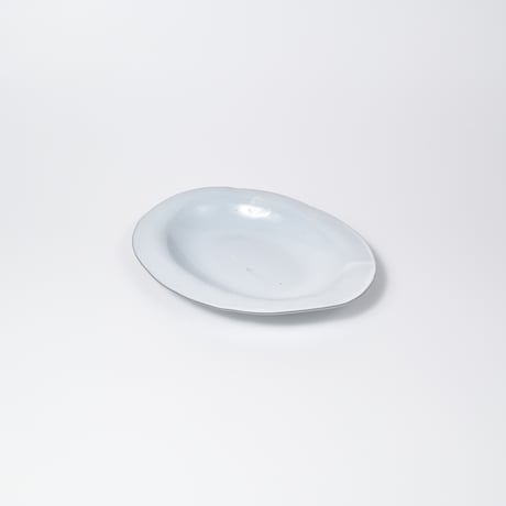 teto ceramic / オーバルプレート(大) / 白透明釉薬 (実物写真3-388)