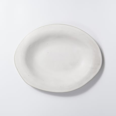 teto ceramic / オーバルプレート(大) / 白マット (実物写真3-387)