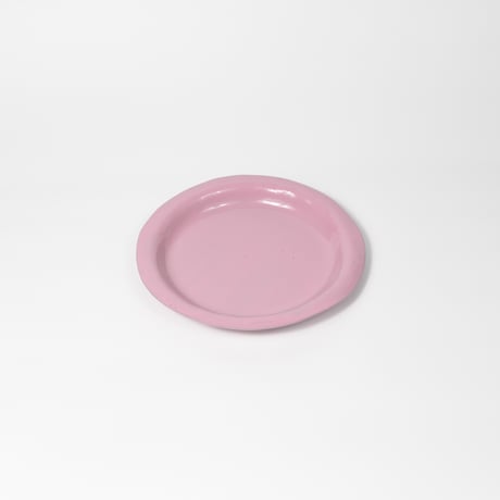 teto ceramic / リムプレート(大) / コーラルピンク (実物写真3-344)