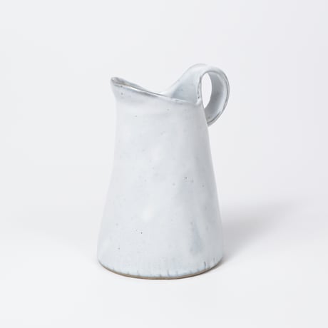 teto ceramic / ピッチャー(小) / 花器 / 白透明釉薬 (実物写真3-478)