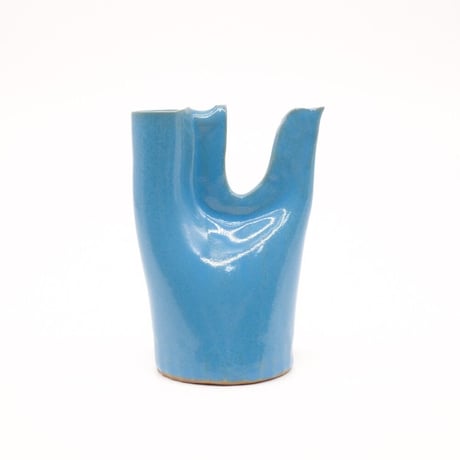 teto ceramic / 鳥の一輪挿し・モロッコブルー(実物写真1795)