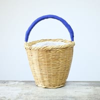 RECTANGLE＆homspun / バケツバスケット・ブルー