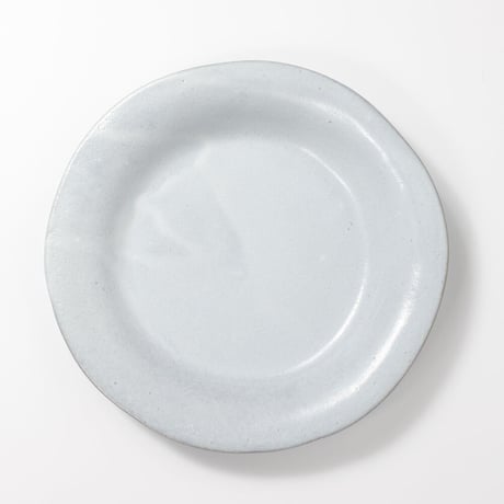 teto ceramic / リムプレート・中・白透明釉薬 (実物写真2048)