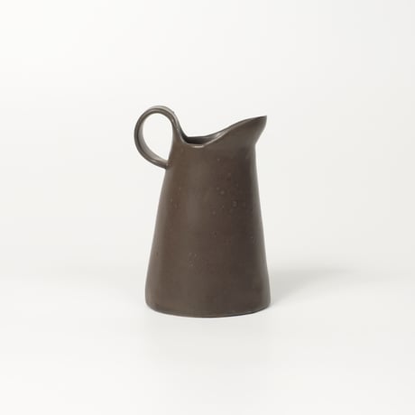 teto ceramic  / ピッチャー・小 (花器)・濃茶(錆鉄色) (実物写真2261)