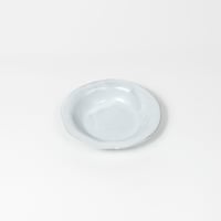 teto ceramic / リムプレート(小) / 白透明釉薬 (実物写真3-271)