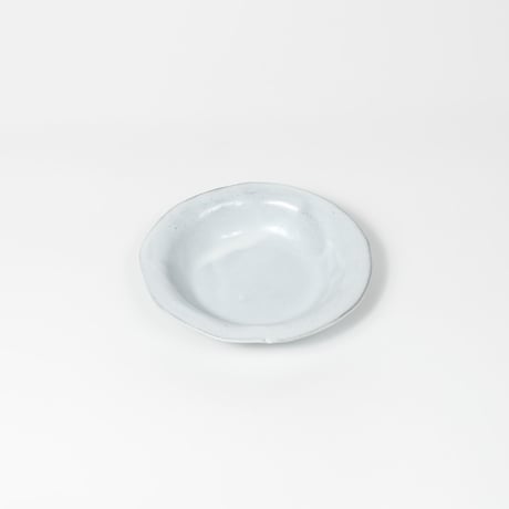 teto ceramic / リムプレート(小) / 白透明釉薬 (実物写真3-271)