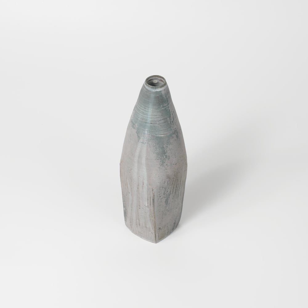 荒船焼焼き締め六角形花瓶 荒船焼焼き締め六角形花瓶 荒船焼焼き締め六角形花瓶