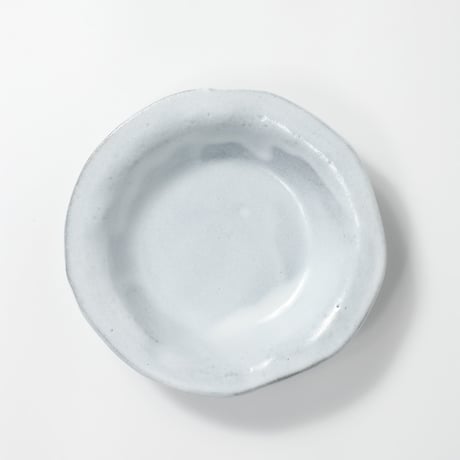 teto ceramic / リムプレート(小) / 白透明釉薬 (実物写真3-271)