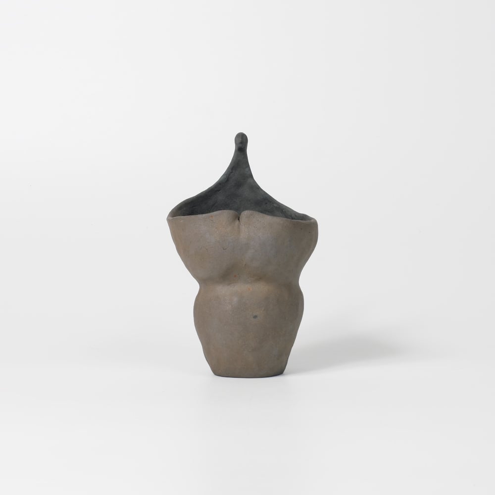 信道作『霧氷』陶器の置物　ちぎり　オブジェ 信道作『霧氷』陶器の置物 ちぎり オブジェ