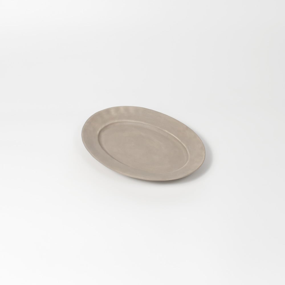 児玉修治 / オーバルプレート(S) / リネン (実物写真3-121) | Mono.