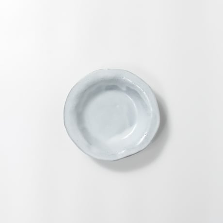 teto ceramic / リムプレート(小) / 白透明釉薬 (実物写真3-271)
