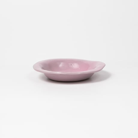 teto ceramic / リムプレート(小) / コーラルピンク (実物写真3-379)