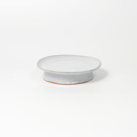 teto ceramic / コンポート皿・小・白透明釉薬 (実物写真2303)